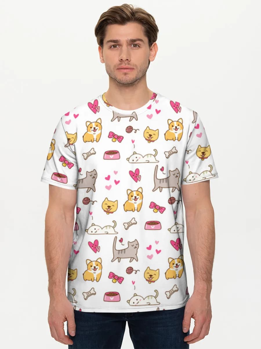 Camiseta básica de algodón para hombre