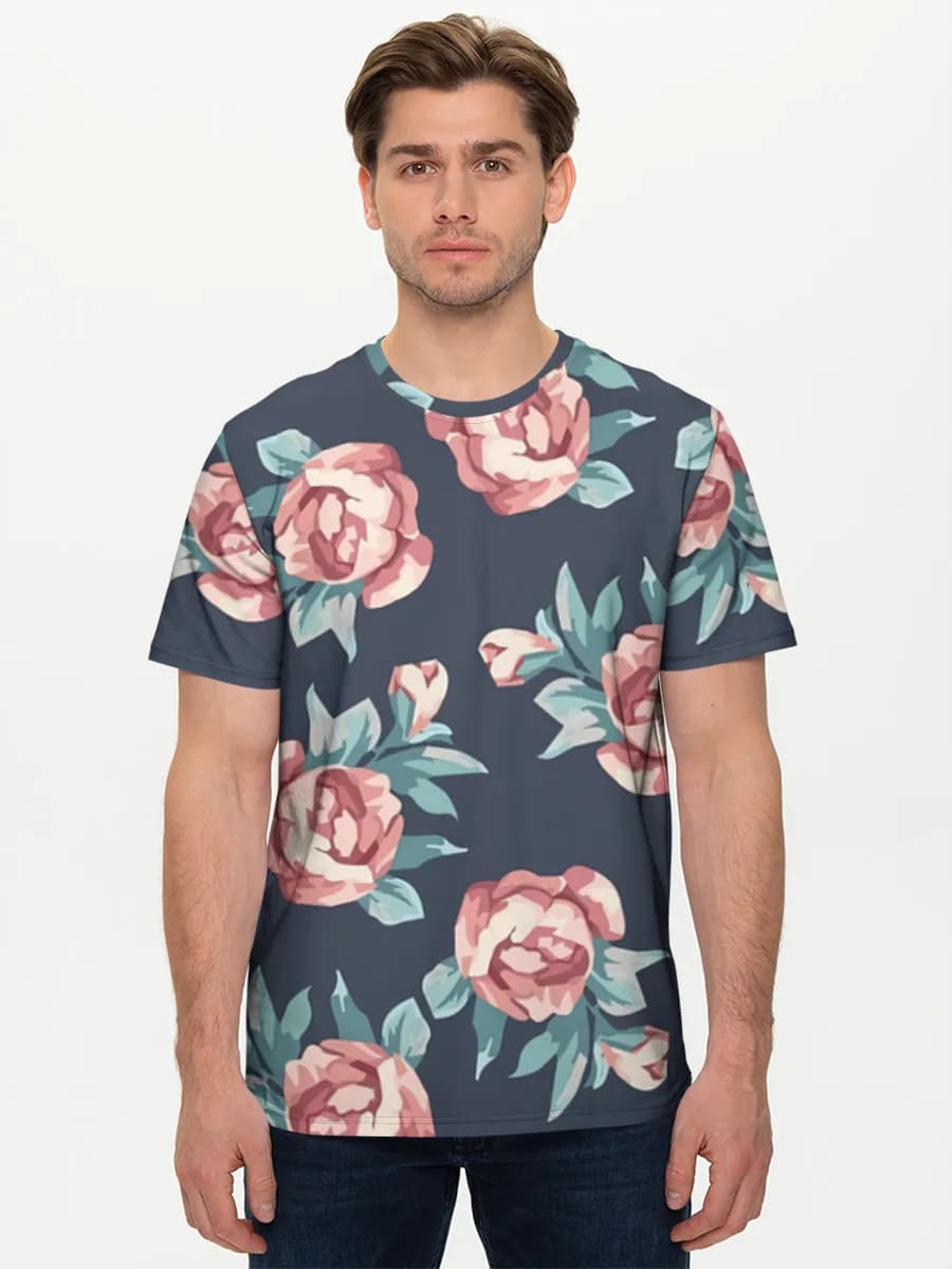 Camiseta básica de algodón para hombre