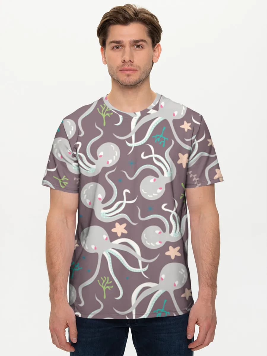 Camiseta básica de algodón para hombre