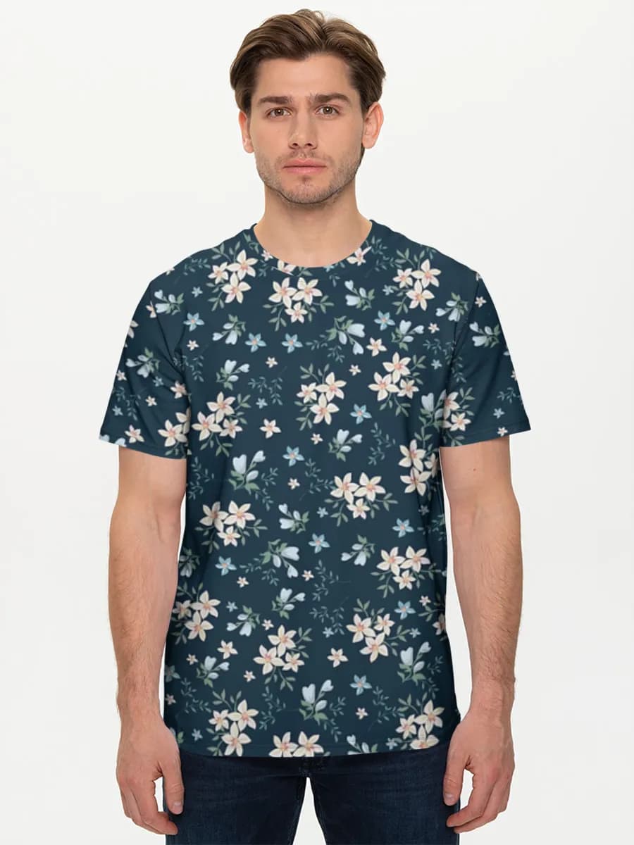 Camiseta básica de algodón para hombre