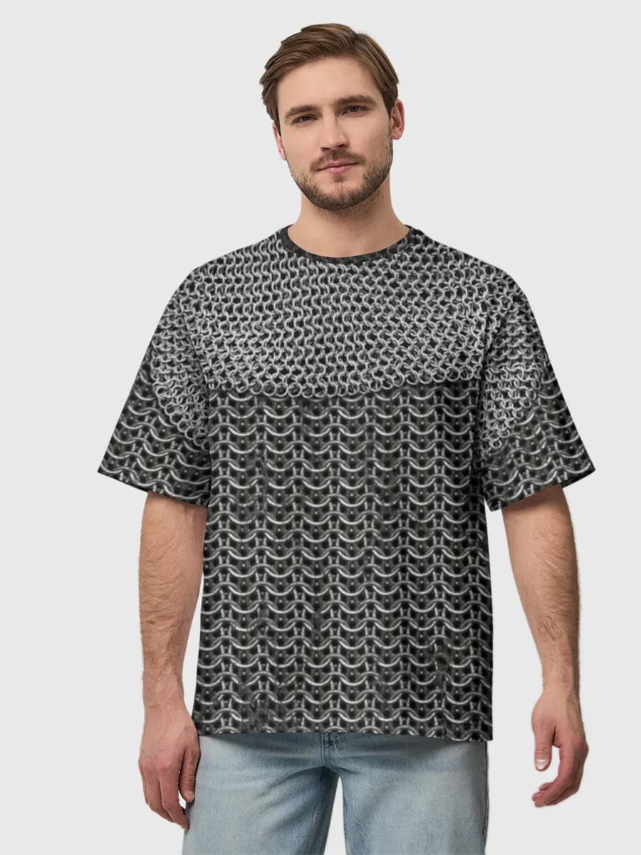 Camiseta de algodón extragrande para hombre