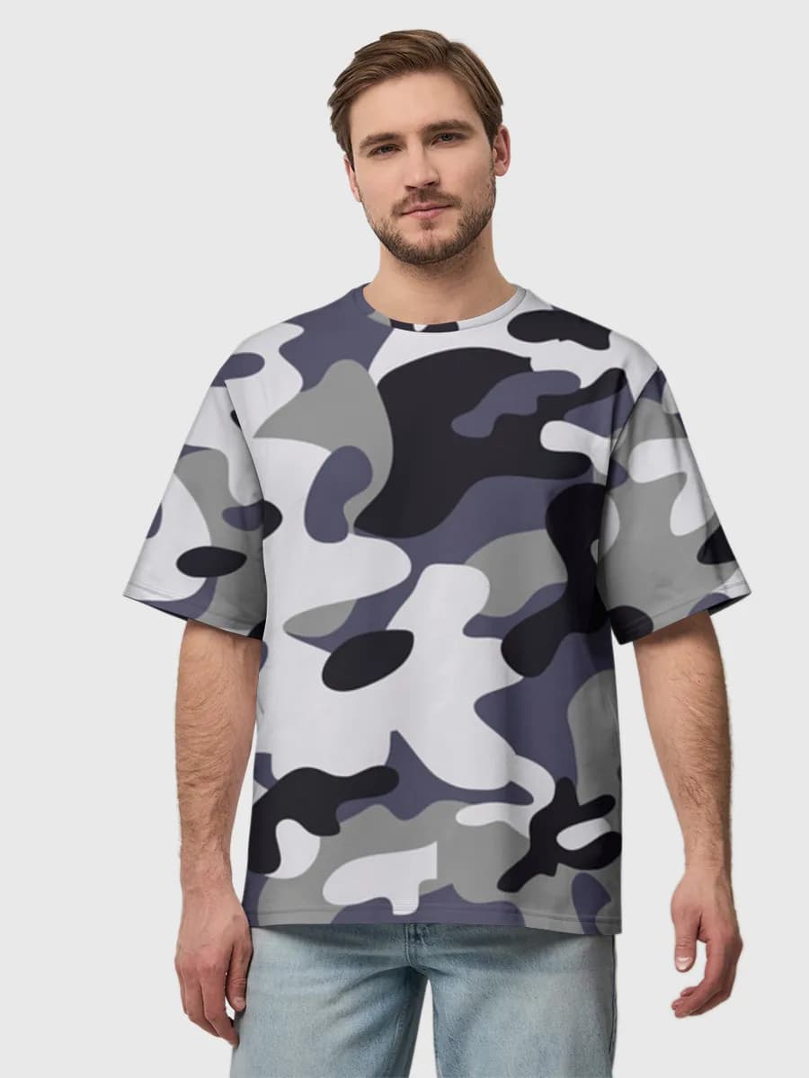 Camiseta de algodón extragrande para hombre