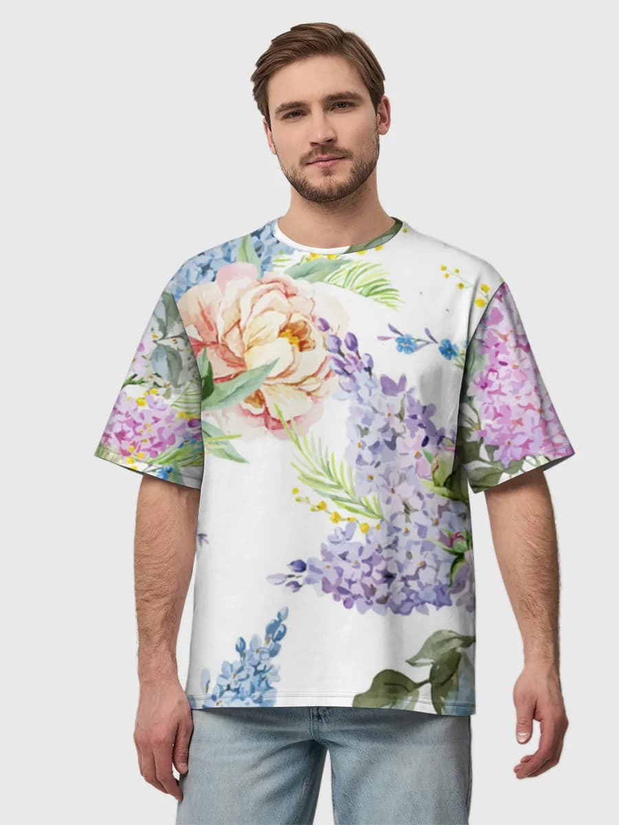 Camiseta de algodón extragrande para hombre