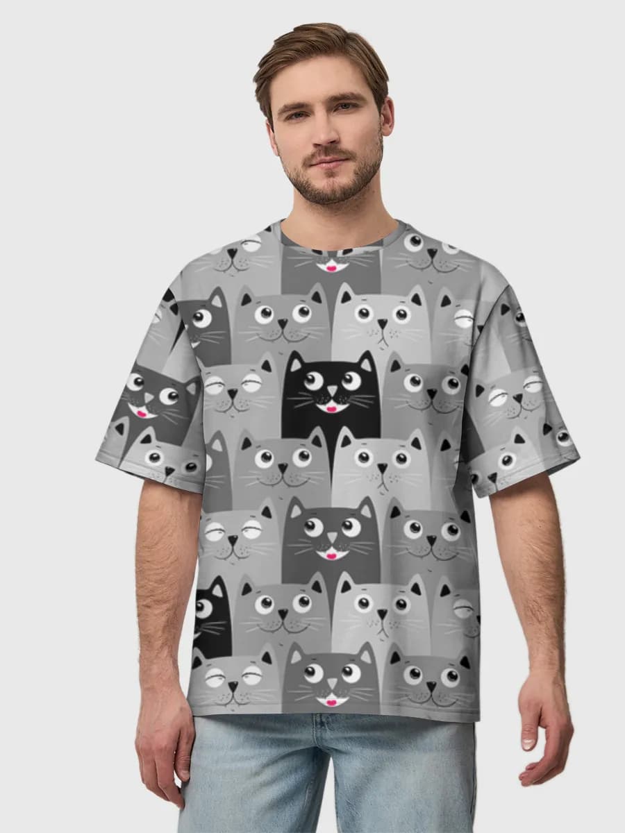 Men's oversized cotton T-shirt