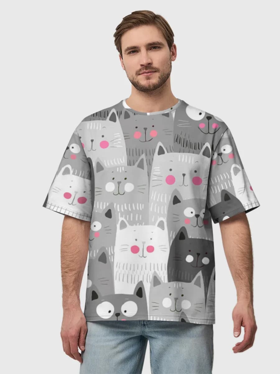 Men's oversized cotton T-shirt
