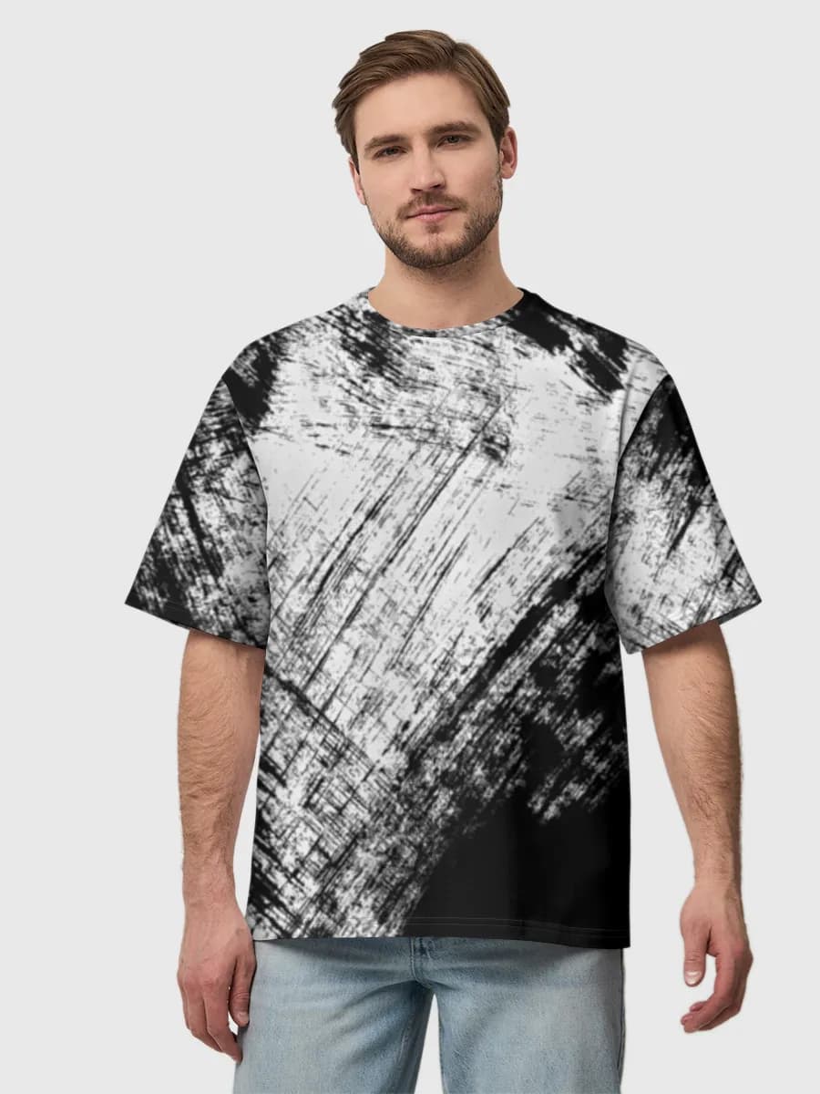 Camiseta de algodón extragrande para hombre