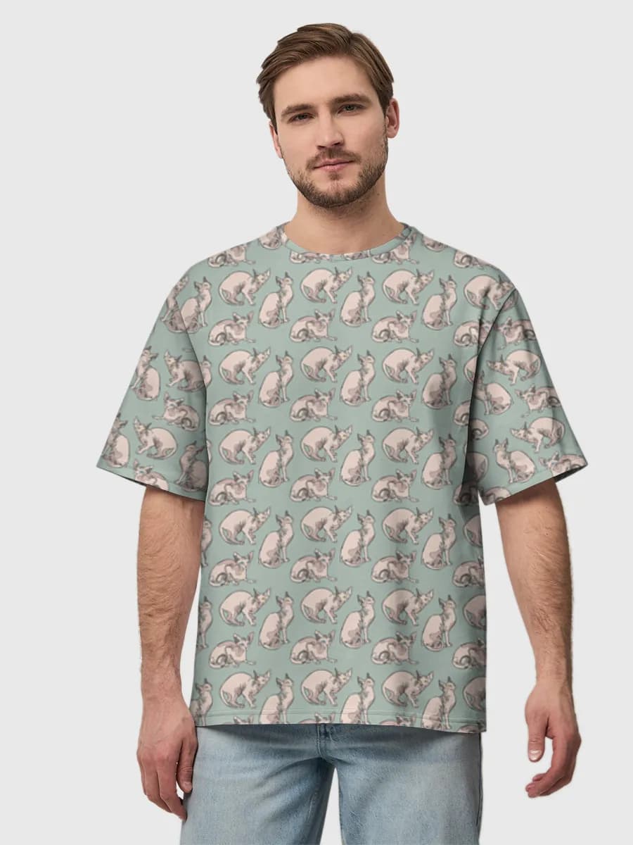 Men's oversized cotton T-shirt