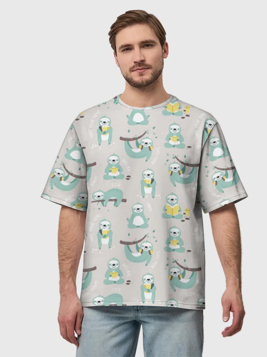 Herren Oversized Baumwoll T-Shirt