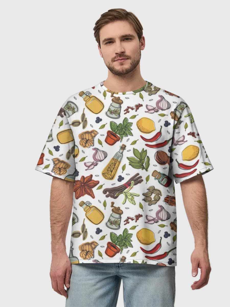 Men's oversized cotton T-shirt