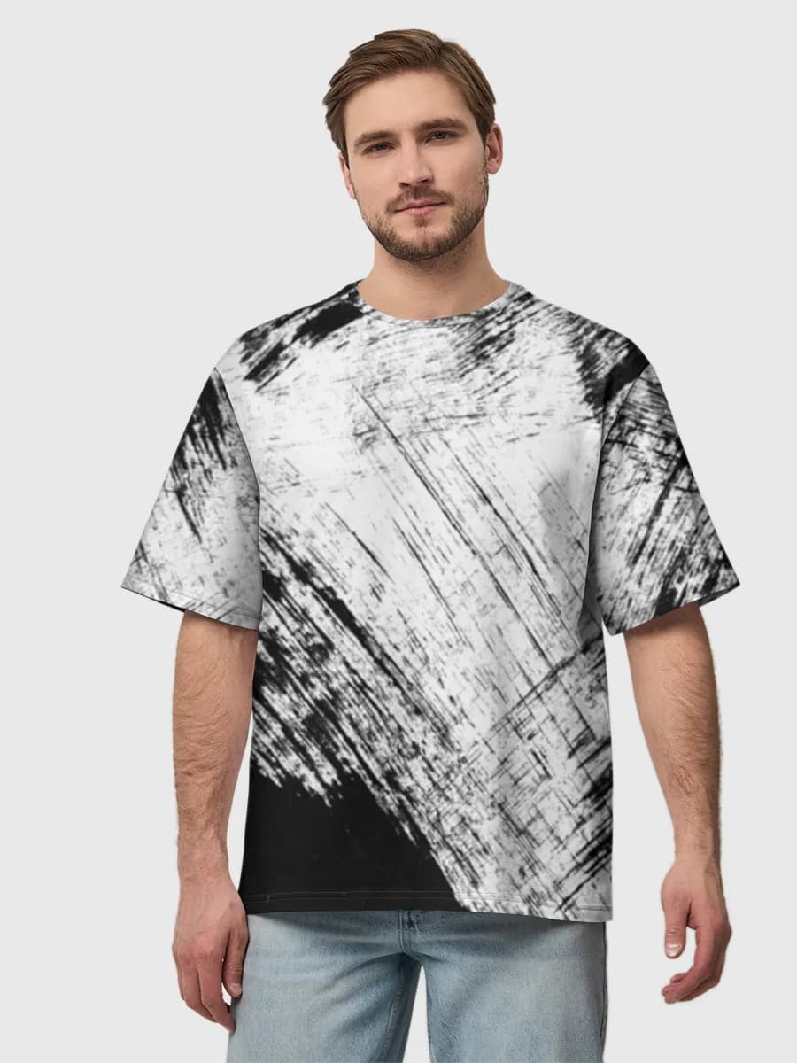 メンズ ビッグシルエット コットンTシャツ
