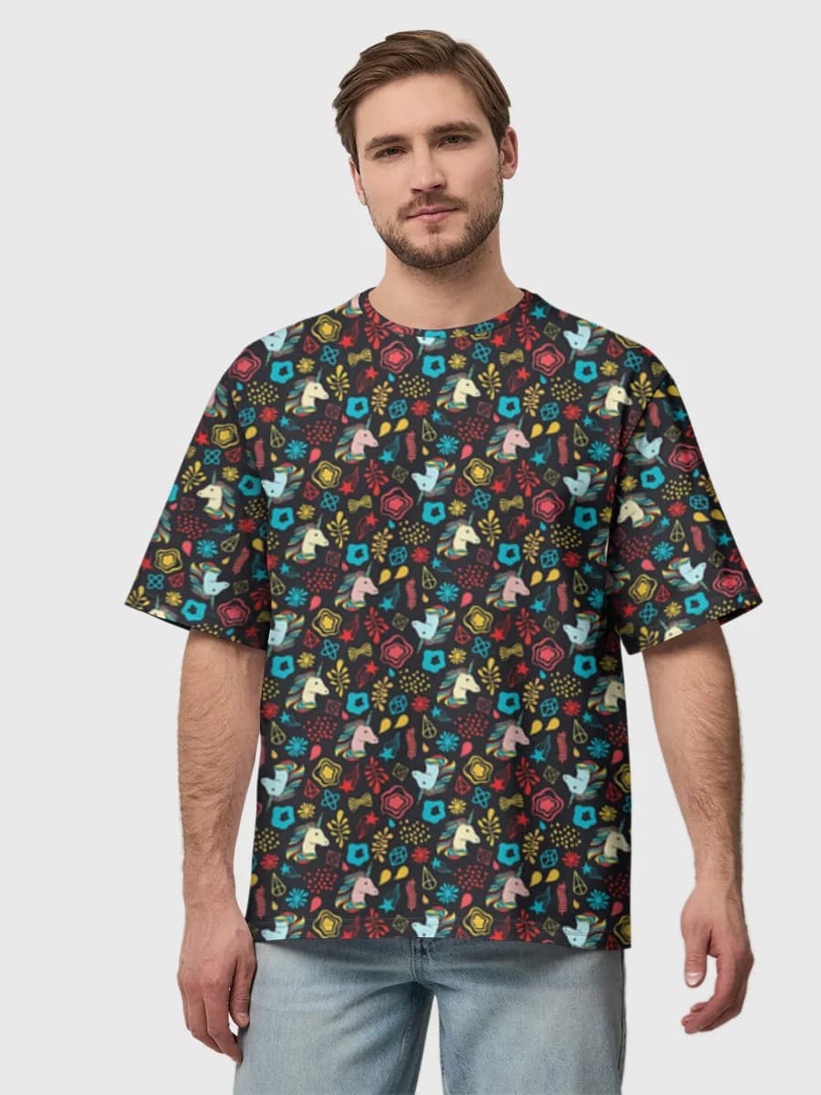 Men's oversized cotton T-shirt