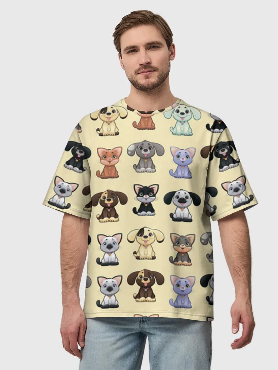 Men's oversized cotton T-shirt