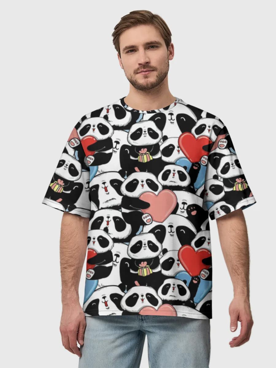 Men's oversized cotton T-shirt