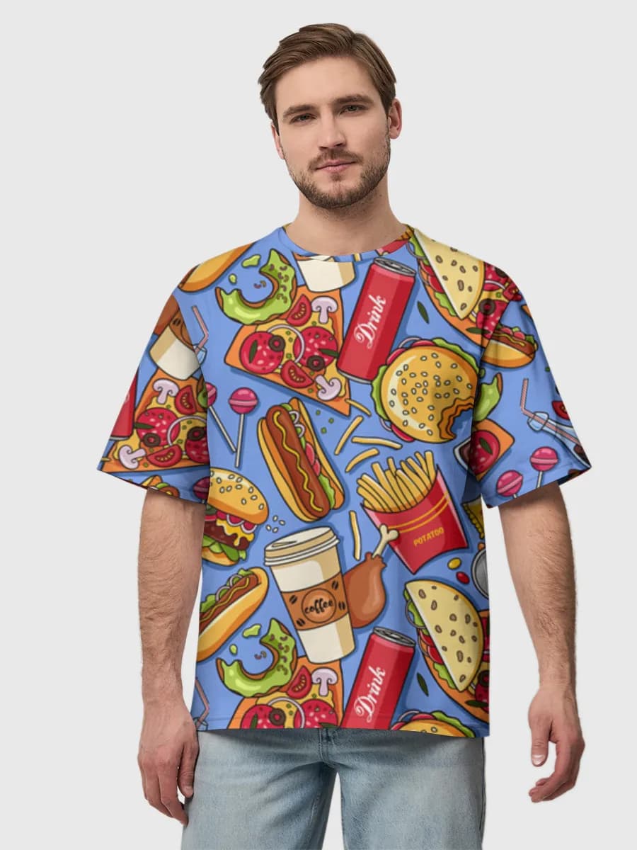 Herren Oversized Baumwoll T-Shirt
