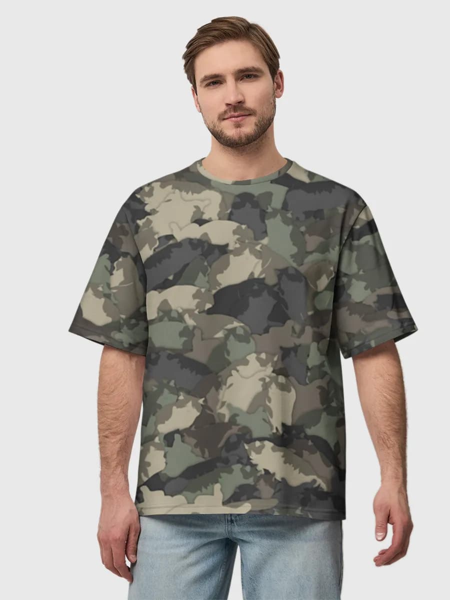 メンズ ビッグシルエット コットンTシャツ