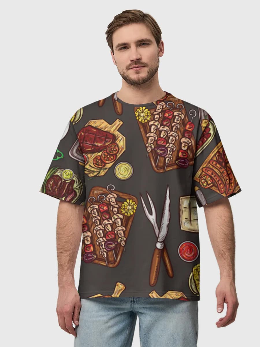 Herren Oversized Baumwoll T-Shirt