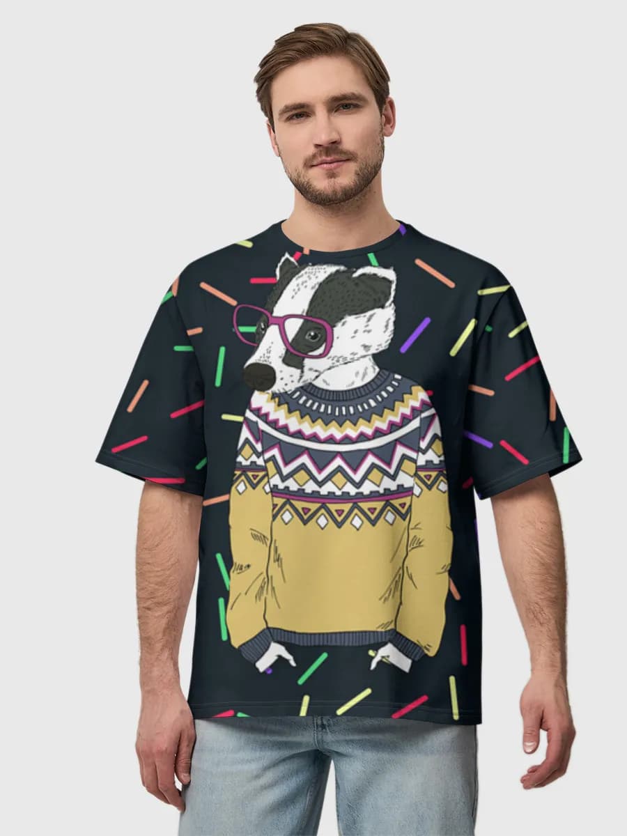 Men's oversized cotton T-shirt