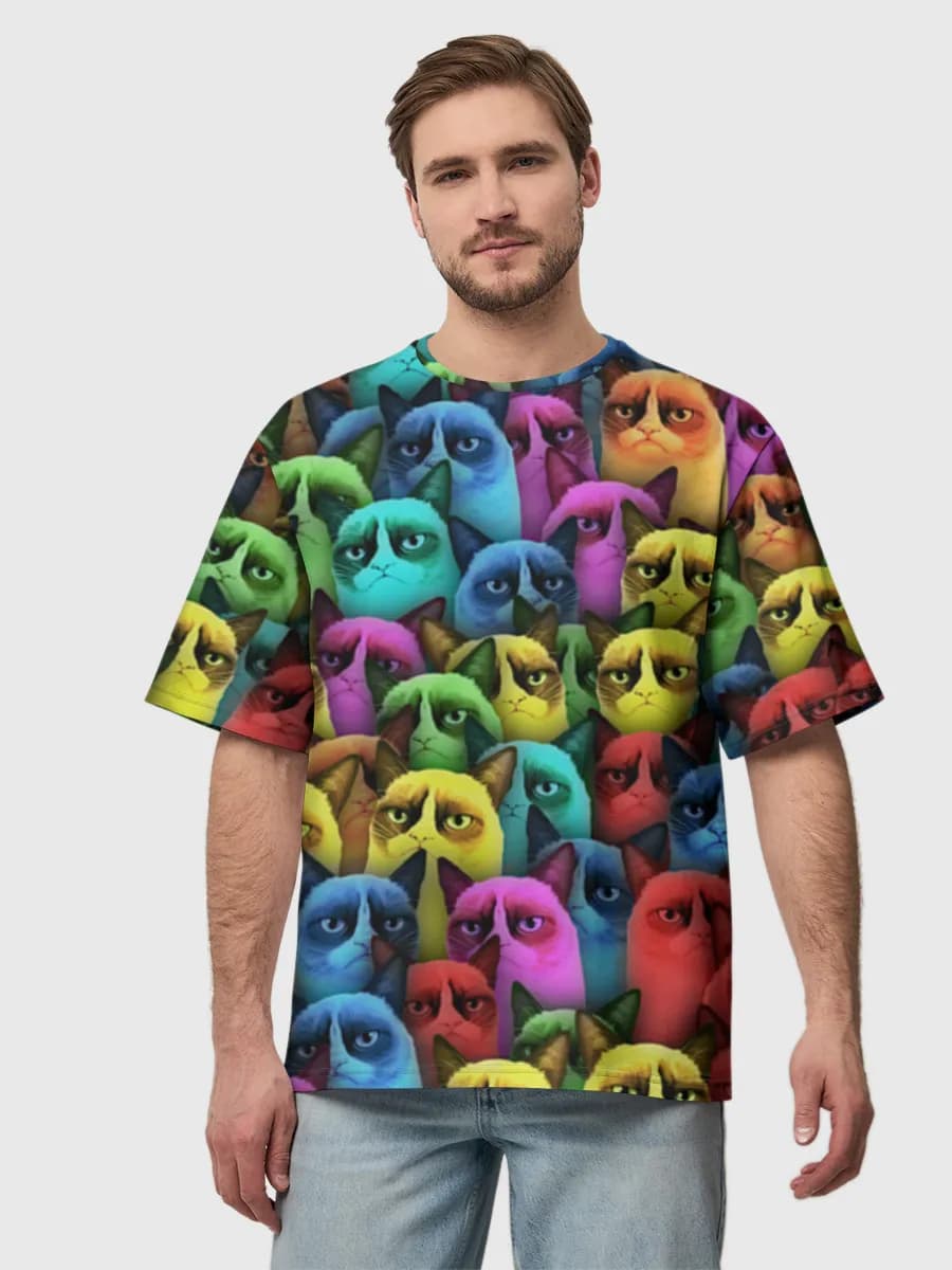 Herren Oversized Baumwoll T-Shirt
