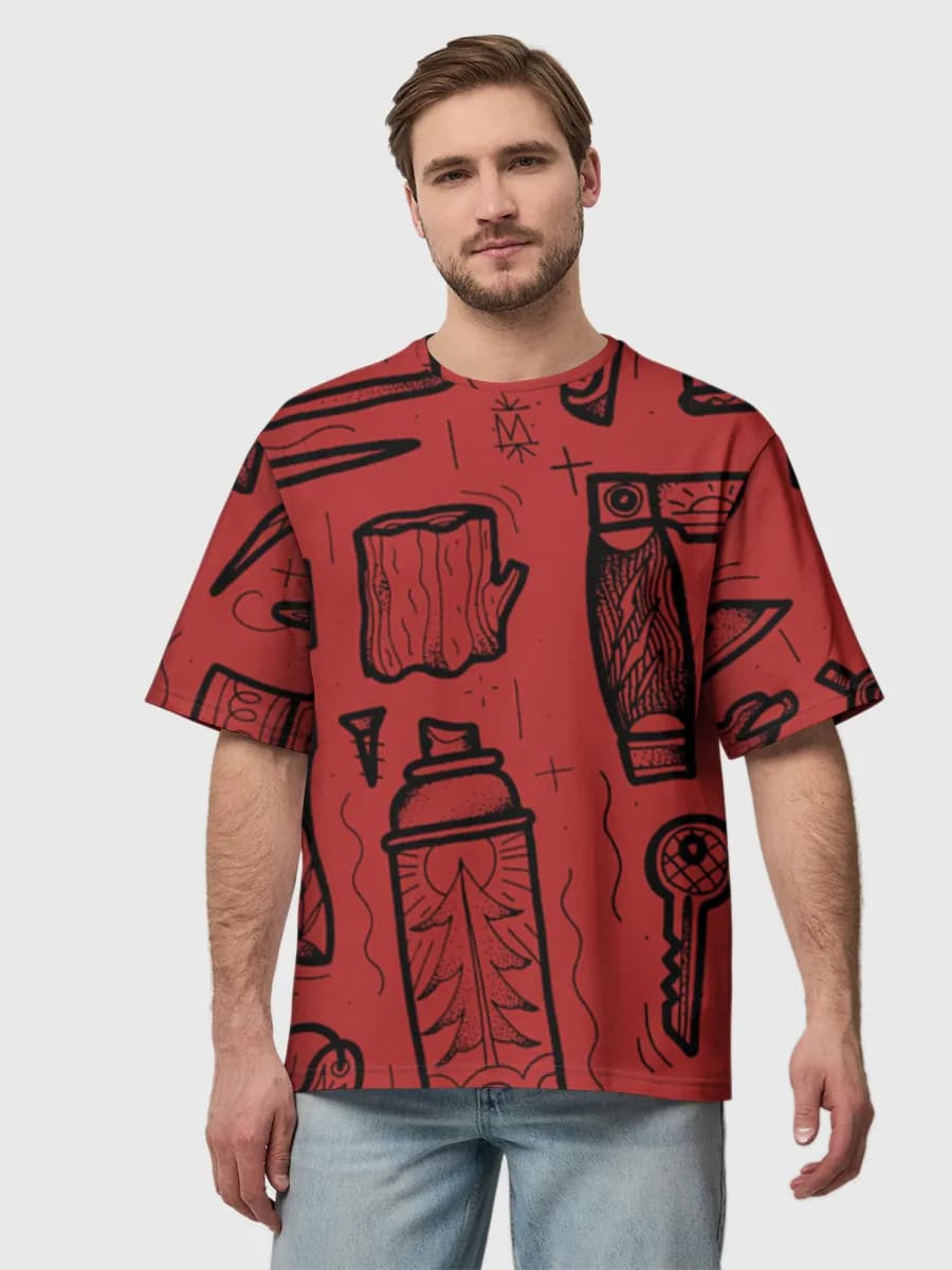 Men's oversized cotton T-shirt