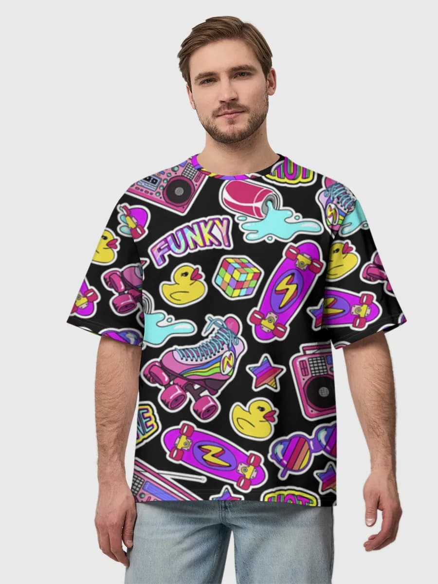 メンズ ビッグシルエット コットンTシャツ