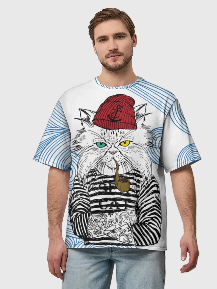 Men's oversized cotton T-shirt