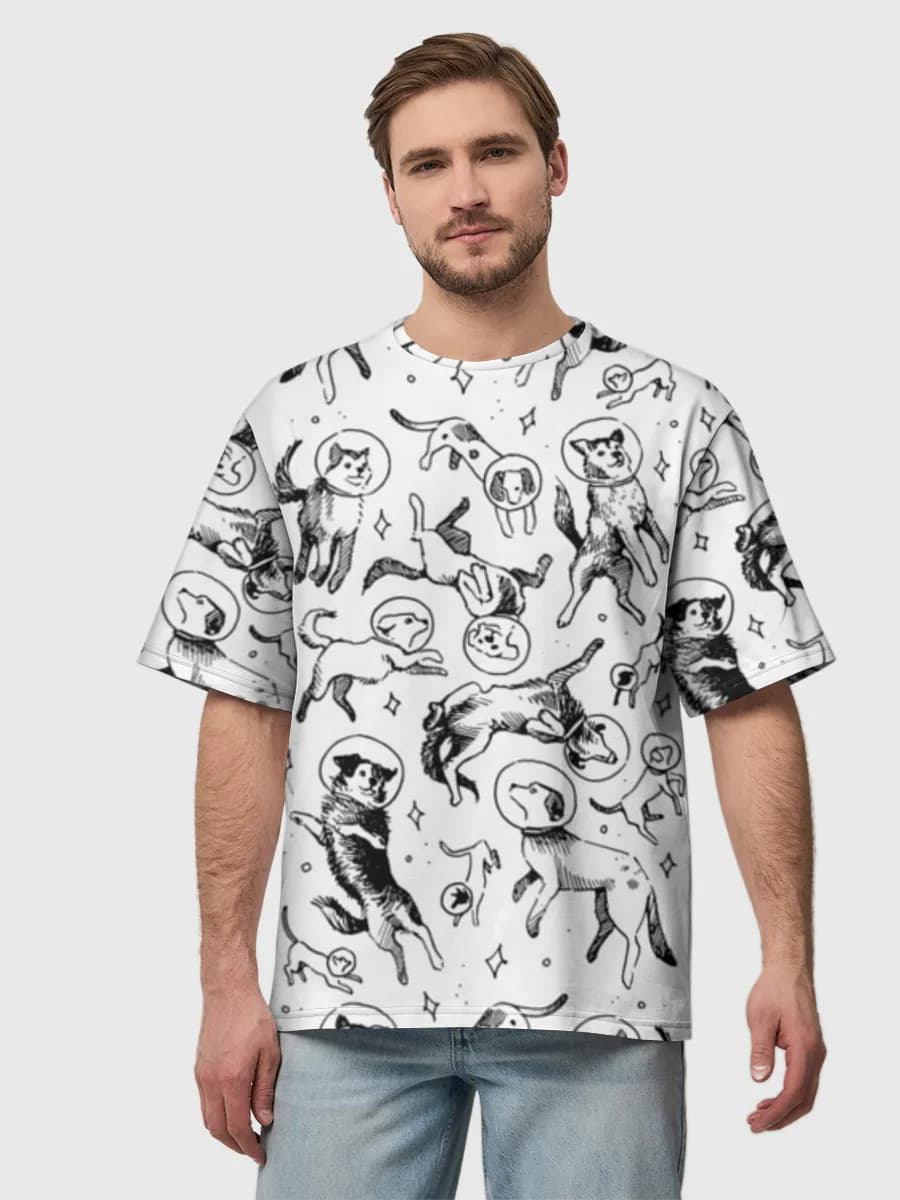 Men's oversized cotton T-shirt