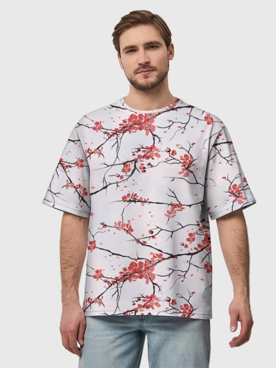 Camiseta de algodón extragrande para hombre