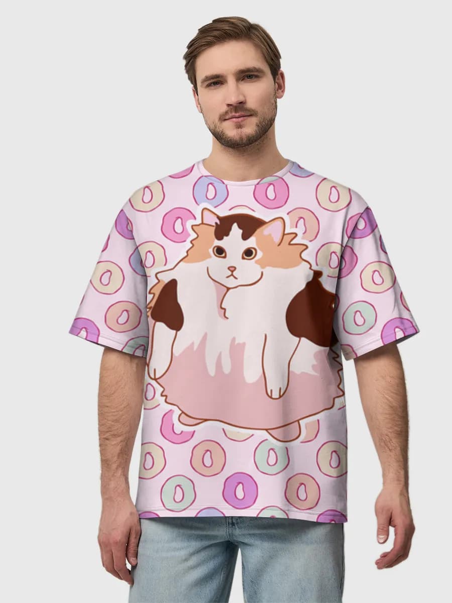 Camiseta de algodón extragrande para hombre
