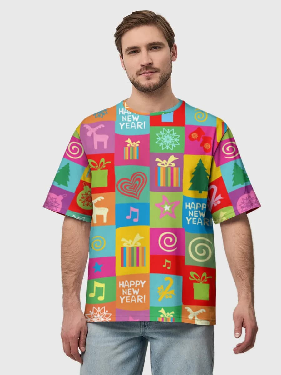 Herren Oversized Baumwoll T-Shirt