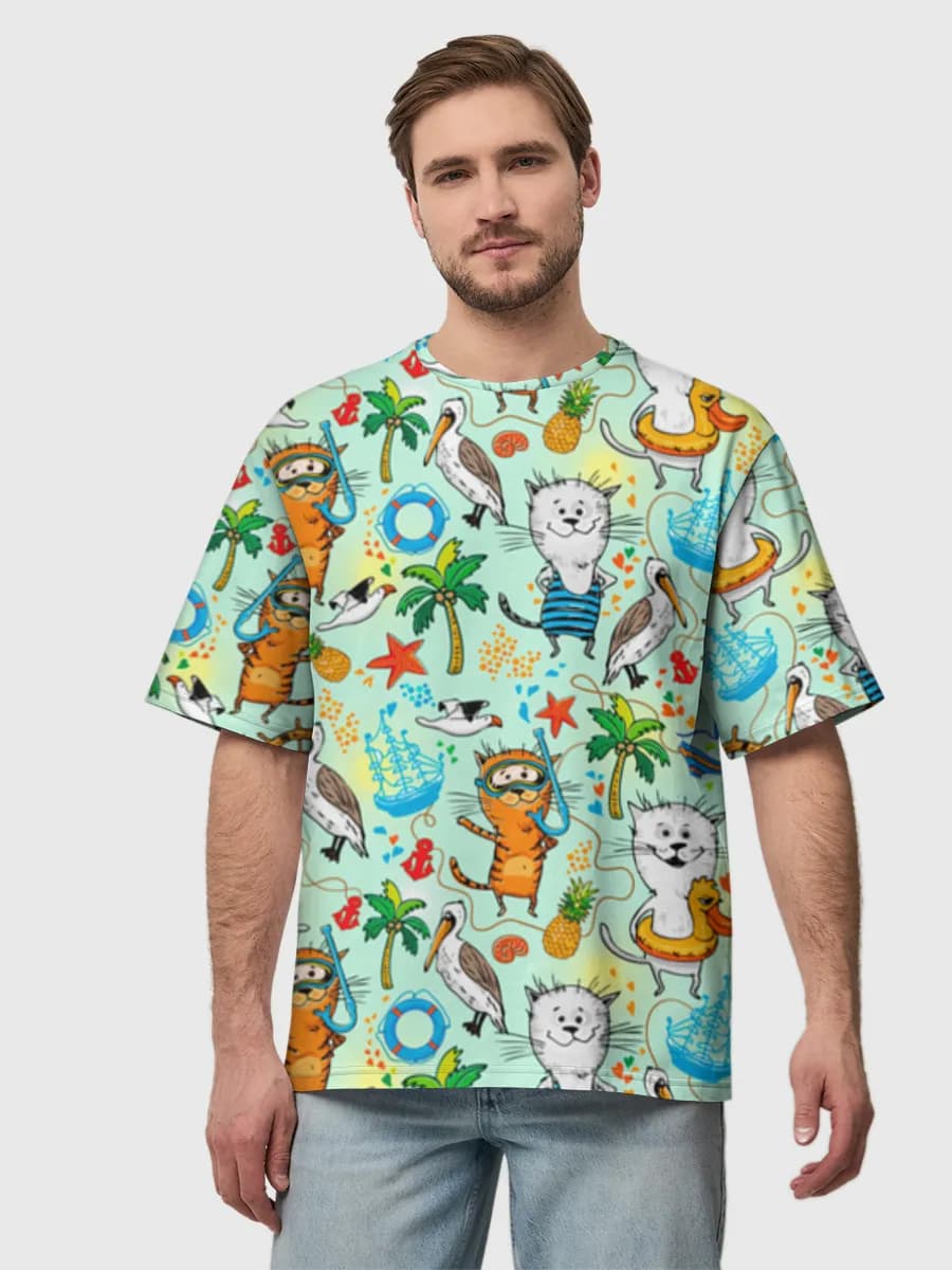 Men's oversized cotton T-shirt