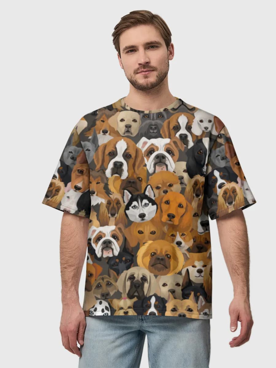 Camiseta de algodón extragrande para hombre