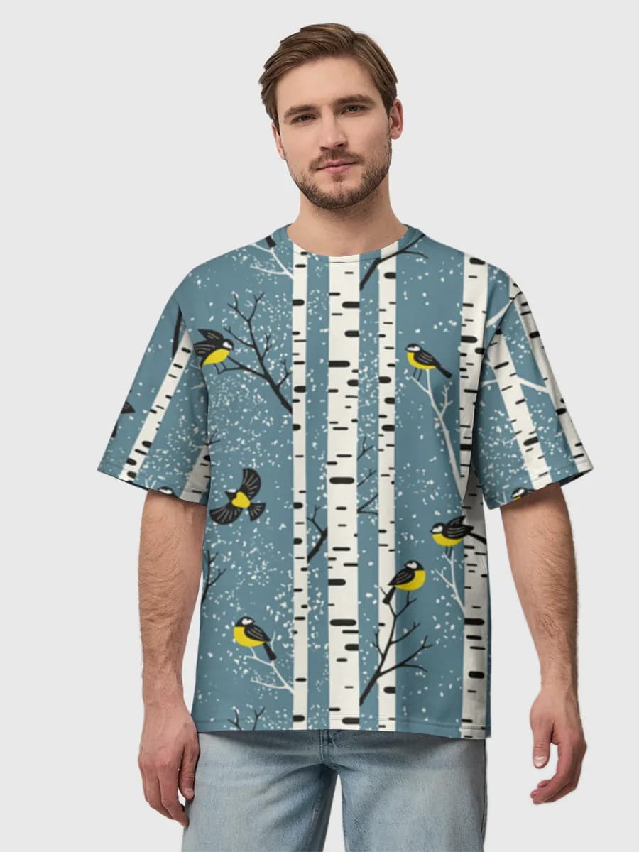 メンズ ビッグシルエット コットンTシャツ