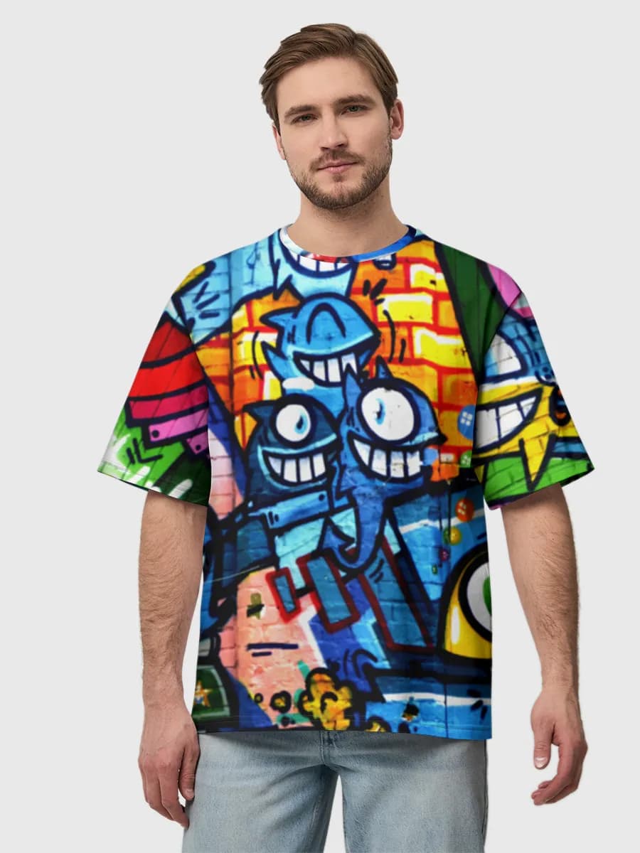 Herren Oversized Baumwoll T-Shirt