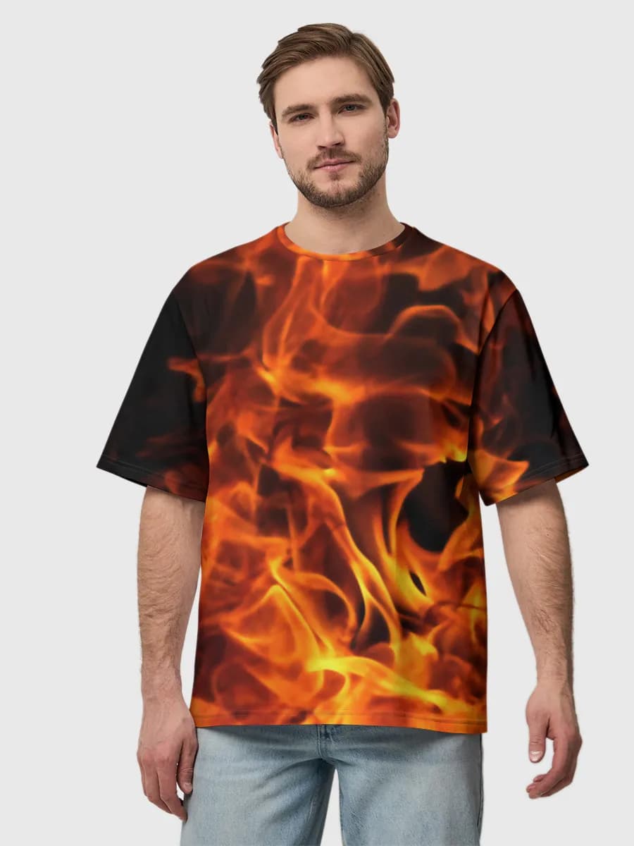 Camiseta de algodón extragrande para hombre