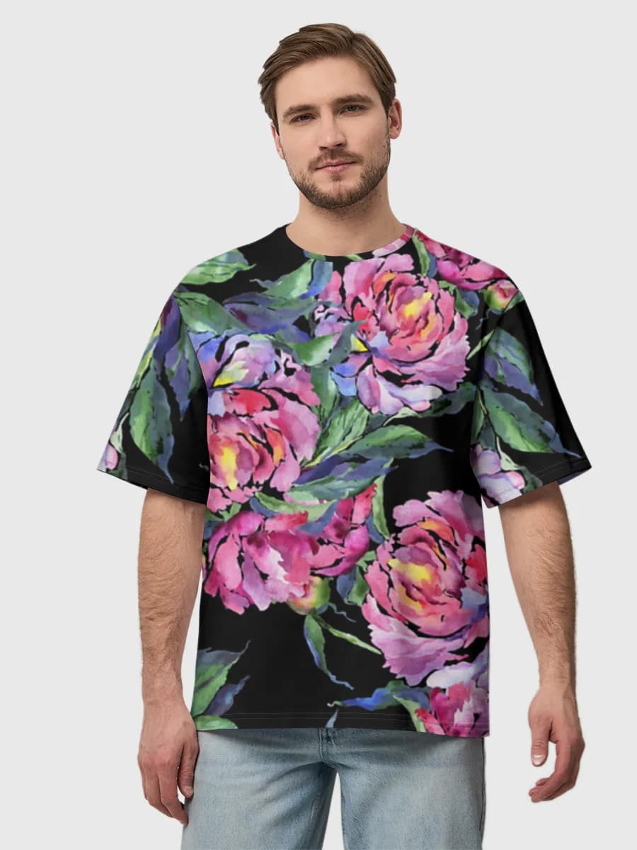 Herren Oversized Baumwoll T-Shirt