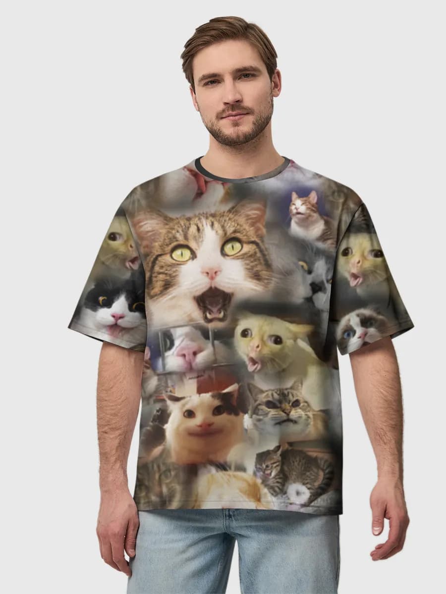 Men's oversized cotton T-shirt