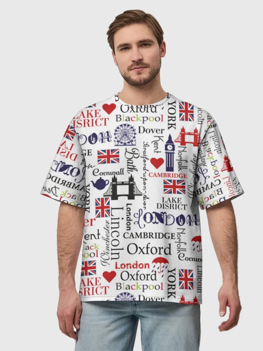 Herren Oversized Baumwoll T-Shirt