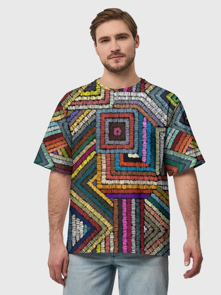 Camiseta de algodón extragrande para hombre