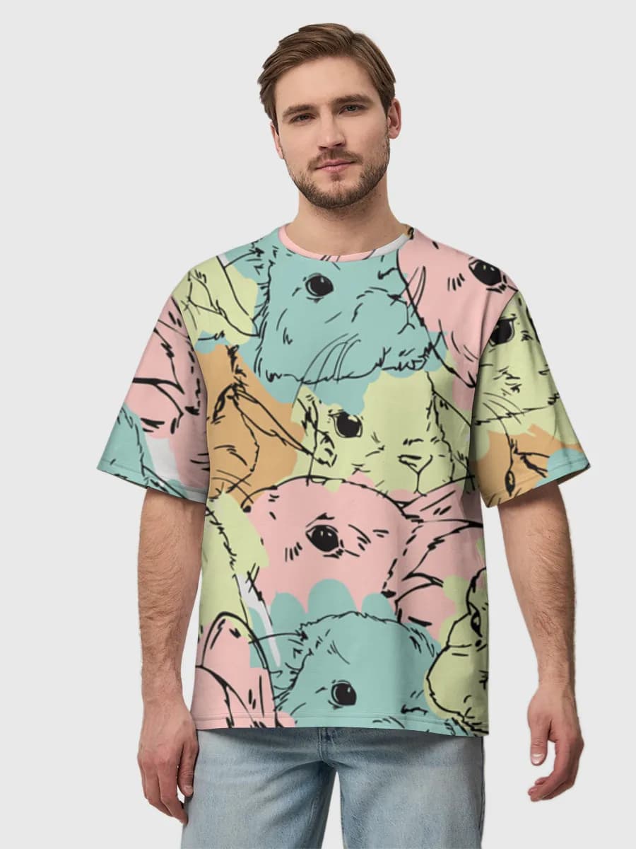Herren Oversized Baumwoll T-Shirt