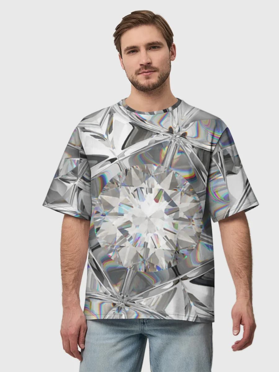 Camiseta de algodón extragrande para hombre