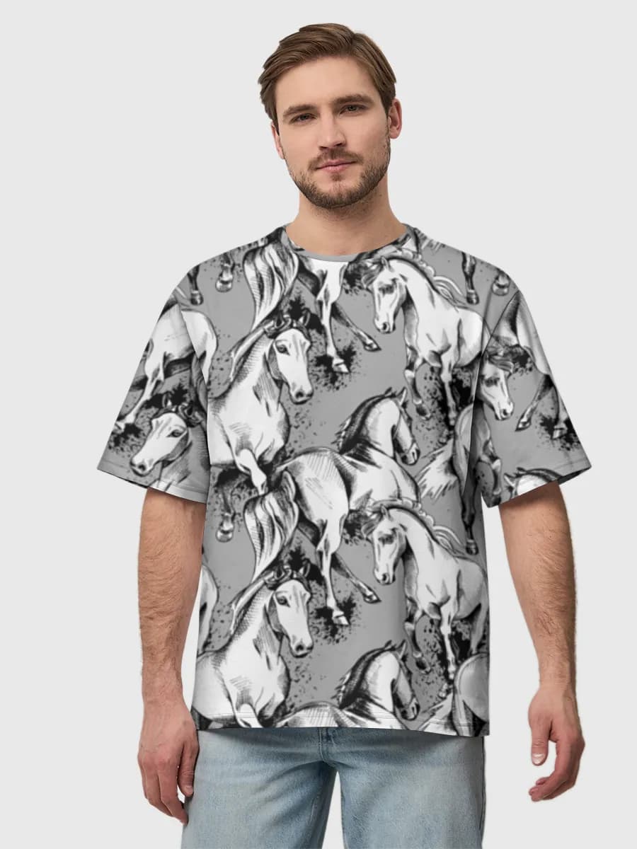 Herren Oversized Baumwoll T-Shirt