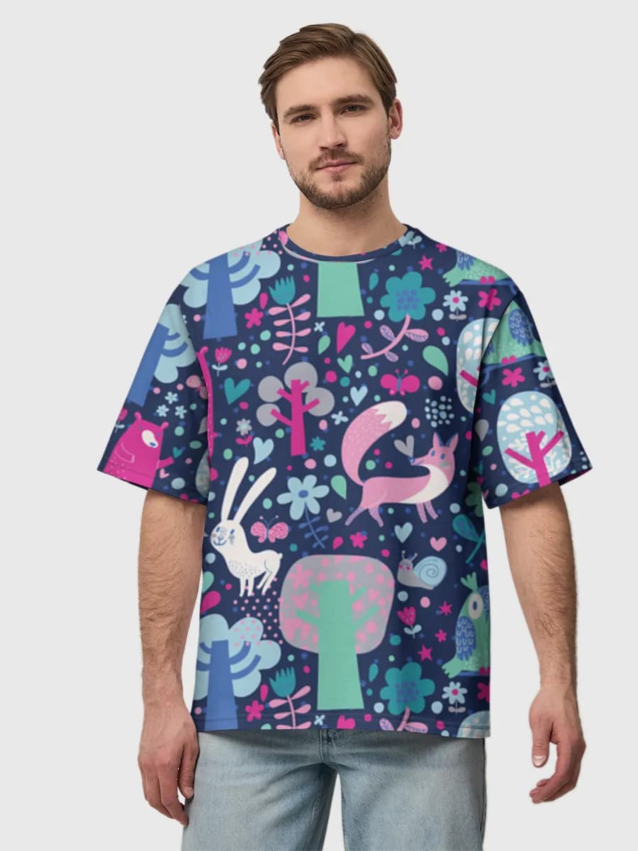 Herren Oversized Baumwoll T-Shirt