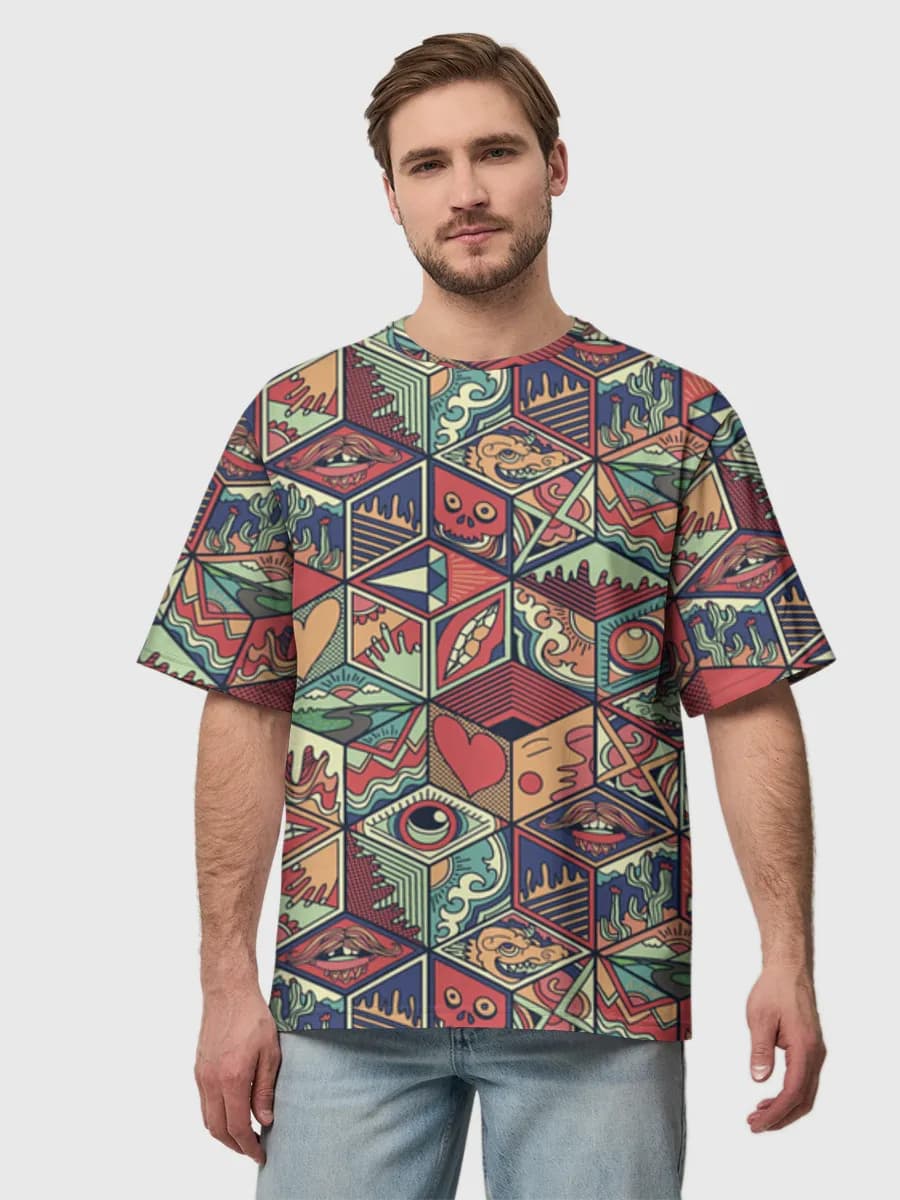 Men's oversized cotton T-shirt