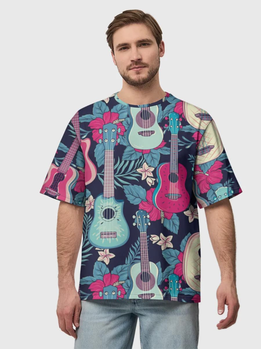 Camiseta de algodón extragrande para hombre