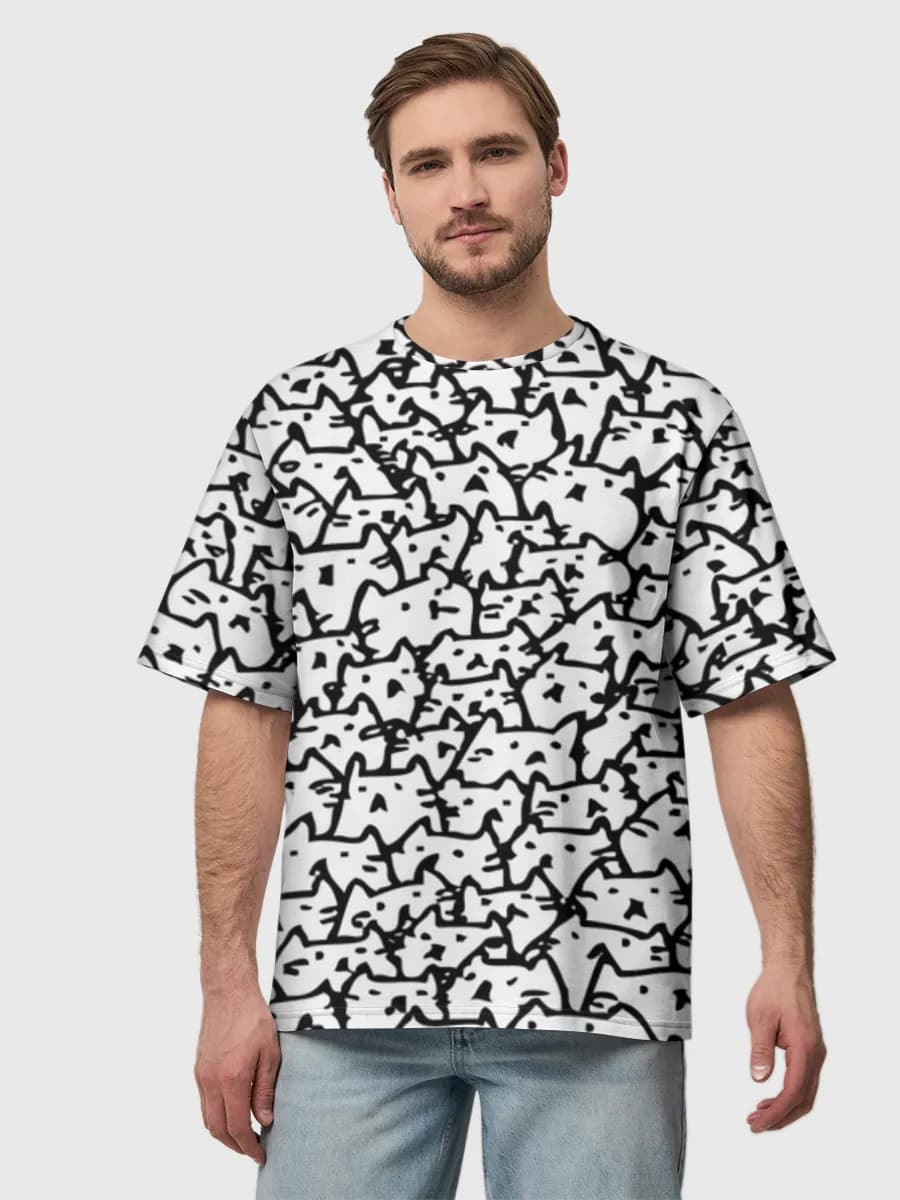 Camiseta de algodón extragrande para hombre