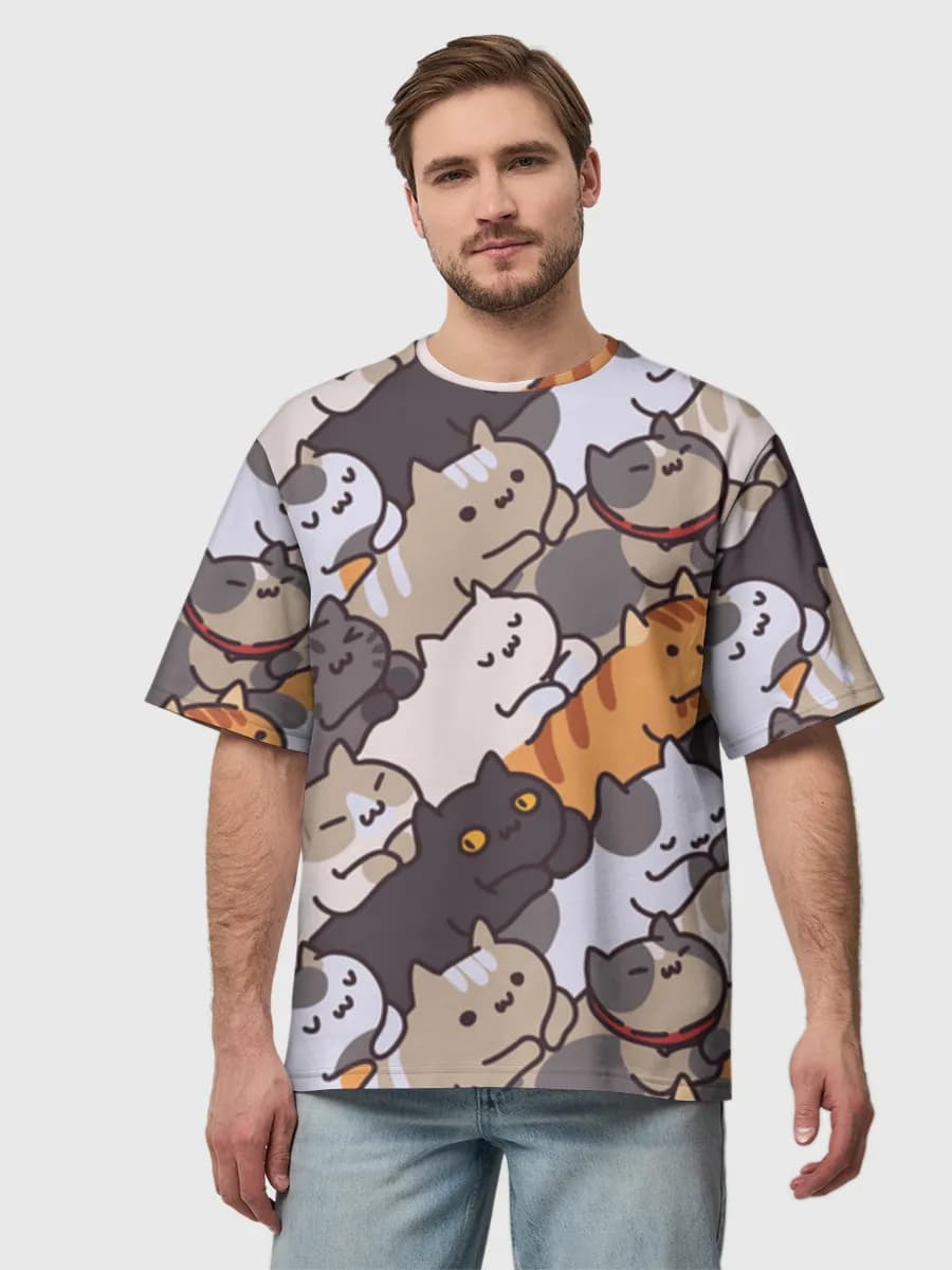 Camiseta de algodón extragrande para hombre