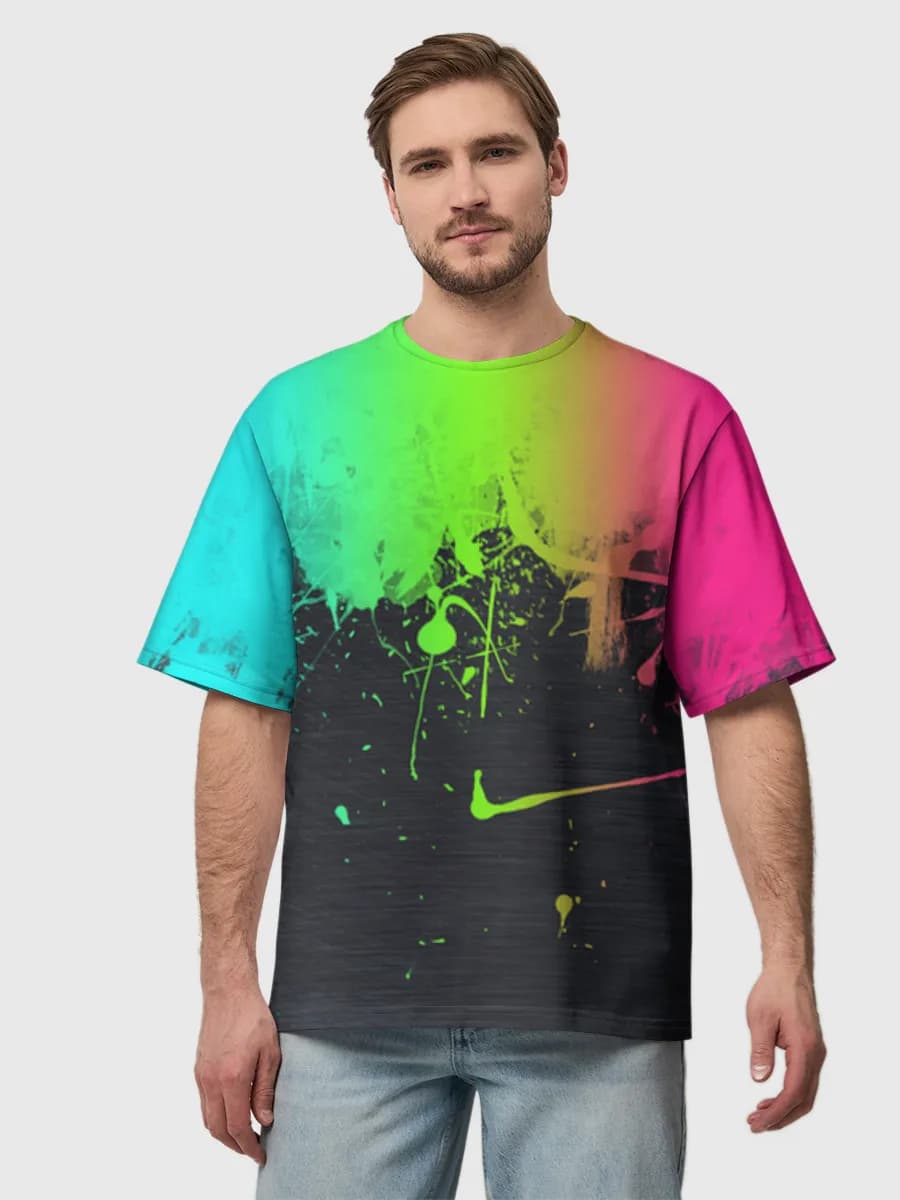 Camiseta de algodón extragrande para hombre