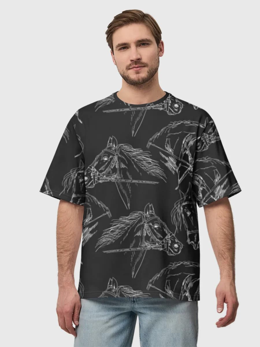 Men's oversized cotton T-shirt