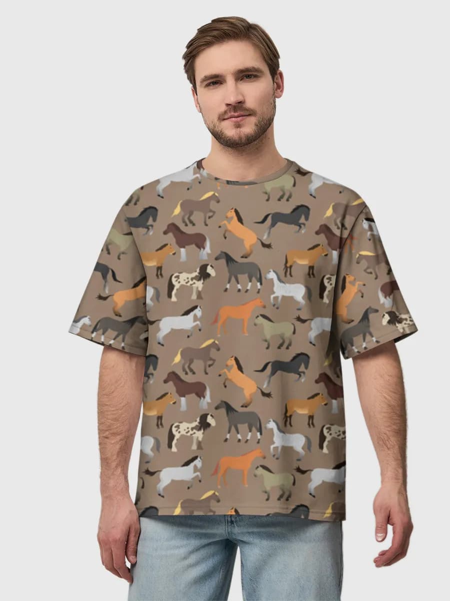 Camiseta de algodón extragrande para hombre