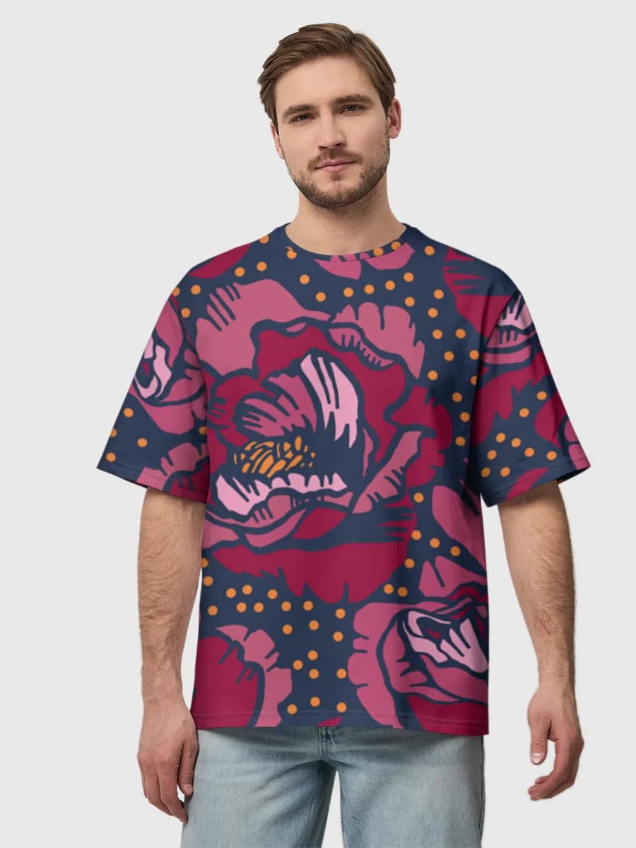 メンズ ビッグシルエット コットンTシャツ
